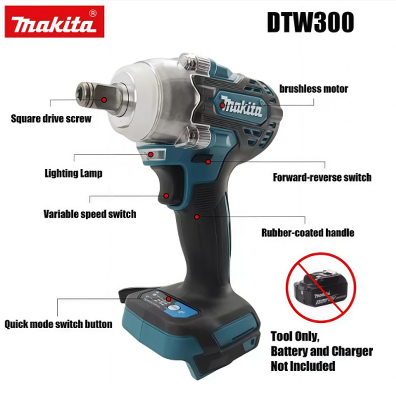 Makita Drill Dtw300 - 마키타 DTW300 18V 무선 브러시리스 렌치