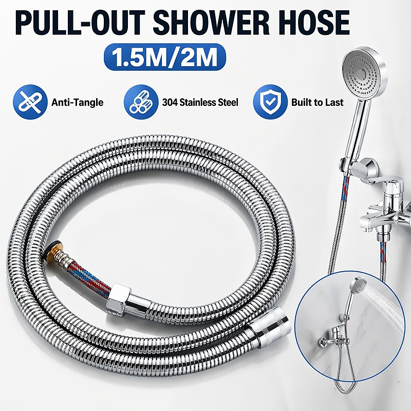 Flexible Hose Braided - 1.5M/2M 스테인레스 스틸 브레이드 샤워 호스