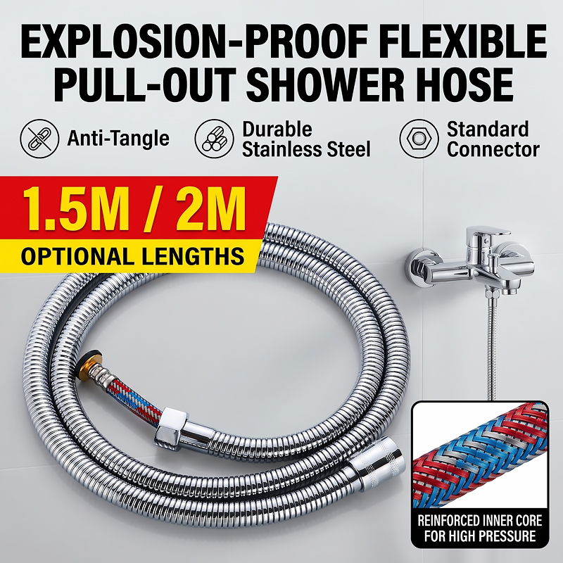 1.5M/2M 스테인레스 스틸 브레이드 샤워 호스 고압 - Flexible Hose Braided 리뷰 및 가격